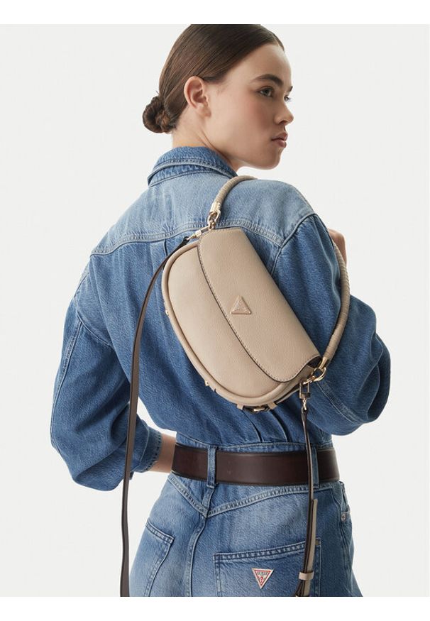 Guess Torebka Danya HWBG99 18190 Beżowy ciemny. Kolor: beżowy. Materiał: skórzane