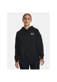 Under Armour - Bluza fitness damska UNDER ARMOUR Icon Fleece Oversized Hoodie z kapturem. Typ kołnierza: kaptur. Kolor: czarny. Sport: fitness