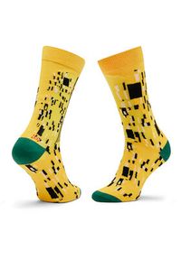 Curator Socks Skarpety wysokie unisex Kiss Żółty. Kolor: żółty. Materiał: materiał, bawełna #3