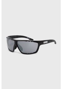 Uvex Okulary kolor czarny. Kształt: prostokątne. Kolor: czarny