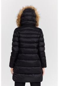 Hetrego - HETREGO Czarna damska kurtka puchowa Leonie Quilted Woman Jacket With Detached Hood, Rozmiar 44 EU - 48 IT. Okazja: na co dzień. Kolor: czarny. Materiał: puch. Długość rękawa: długi rękaw. Długość: długie. Styl: casual #6