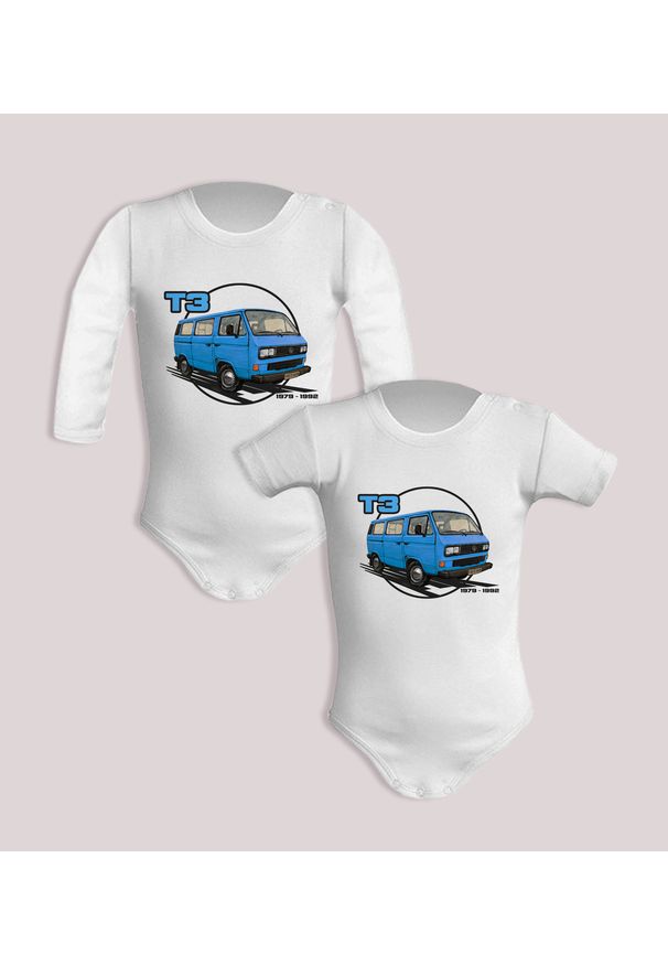 nikiniki - VW T3 — body (Rozmiar: 3M; Długość rękawa: długi; Rodzaj nadruku: VW T3). Materiał: bawełna. Wzór: nadruk