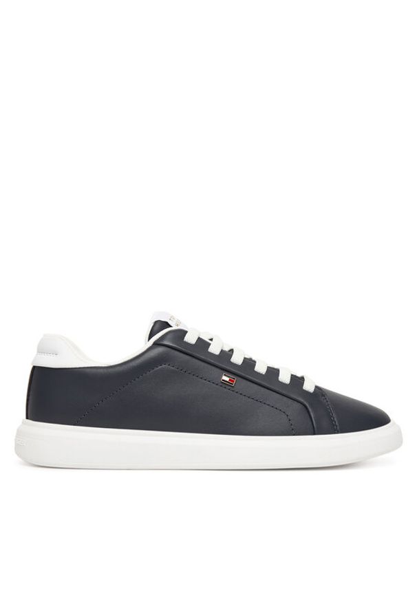 TOMMY HILFIGER - Tommy Hilfiger Sneakersy Icon Court Light Weight FW0FW08948 Granatowy. Kolor: niebieski. Materiał: skóra