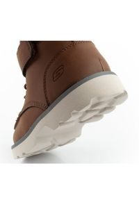 skechers - Buty Skechers Jr 405672N/BRN brązowe. Nosek buta: okrągły. Zapięcie: rzepy. Kolor: brązowy. Materiał: guma, syntetyk, poliester. Szerokość cholewki: normalna. Sezon: jesień, zima #3