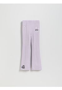 Reserved - Spodnie flare Pusheen - lawendowy. Kolor: fioletowy. Materiał: bawełna #1