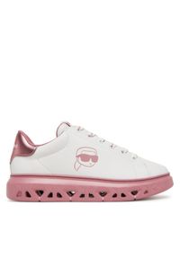 Karl Lagerfeld - KARL LAGERFELD Sneakersy KL64525 Biały. Kolor: biały. Materiał: skóra