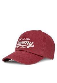 TOMMY HILFIGER - Tommy Hilfiger Czapka z daszkiem Archive Script AM0AM13550 Czerwony. Kolor: czerwony. Materiał: bawełna, materiał