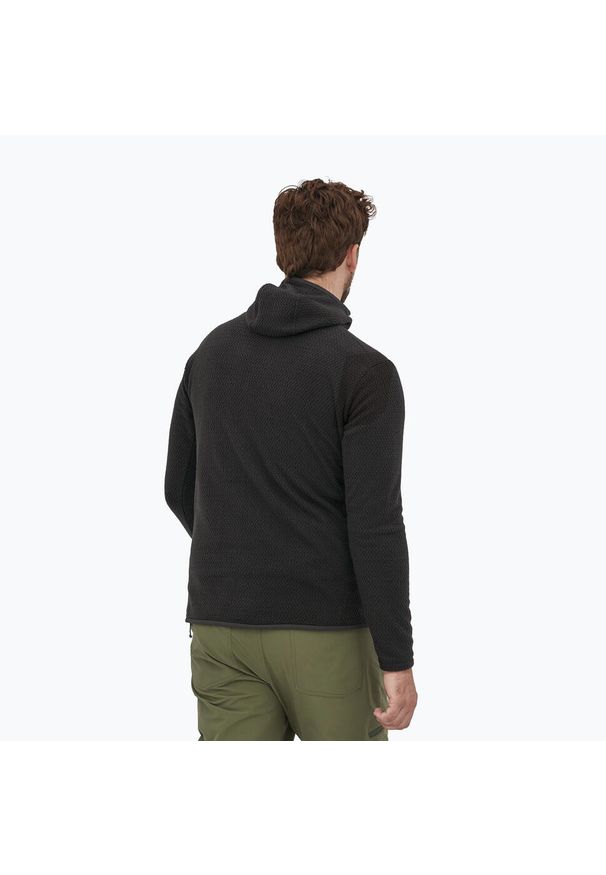 Bluza trekkingowa męska Patagonia R1 Air Full-Zip. Kolor: czarny