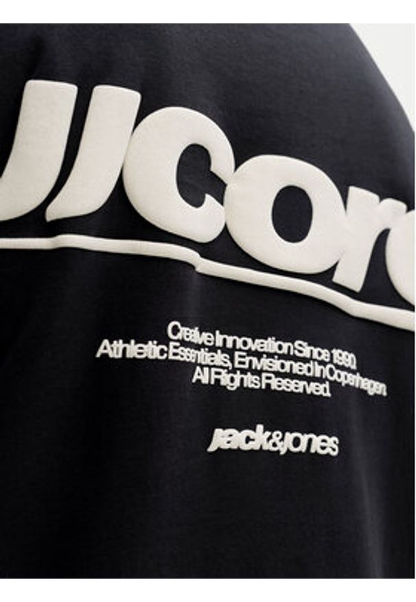 Jack & Jones T-Shirt Club 12289842 Czarny Relaxed Fit. Kolor: czarny. Materiał: bawełna