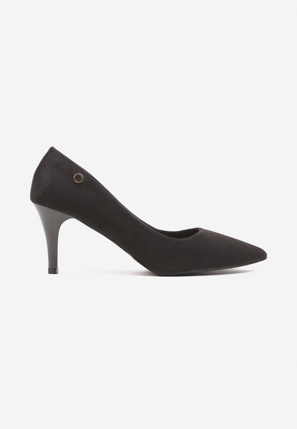 Renee - Czarne Eleganckie Czółenka w Klasycznym Stylu Elithora. Nosek buta: otwarty. Kolor: czarny. Obcas: na obcasie. Styl: elegancki, klasyczny. Wysokość obcasa: średni
