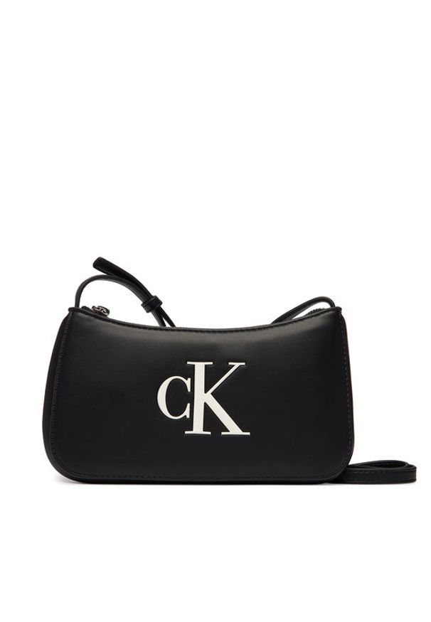 Calvin Klein Torebka Bold Ck Mini Bag LV04F1125G Czarny. Kolor: czarny. Materiał: skórzane