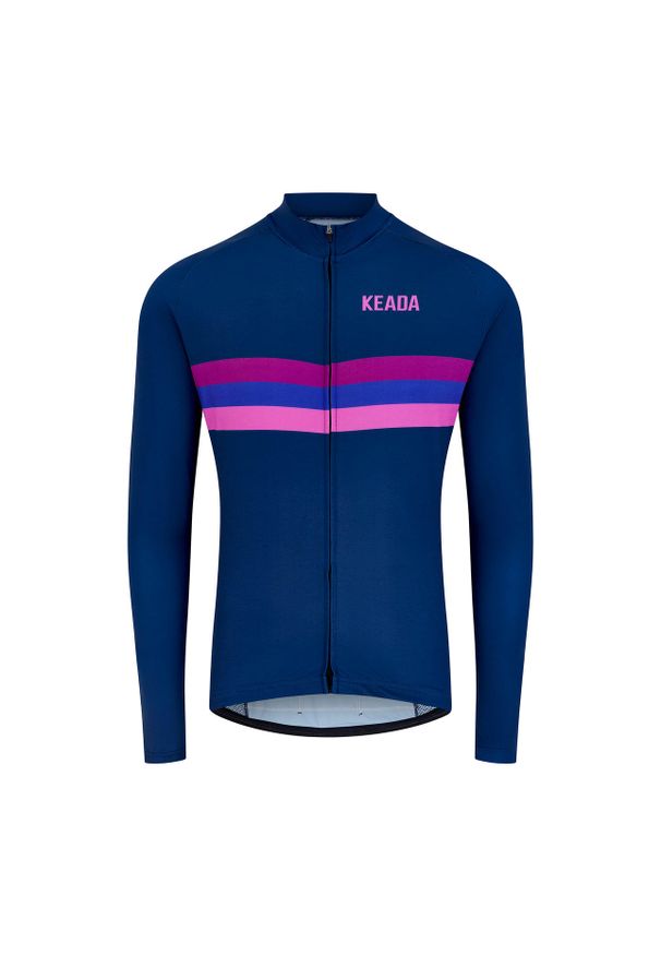 KEADA SPORTS - Damska koszulka rowerowa z długim rękawem - Sunset. Kolor: fioletowy. Długość rękawa: długi rękaw. Długość: długie. Sport: kolarstwo