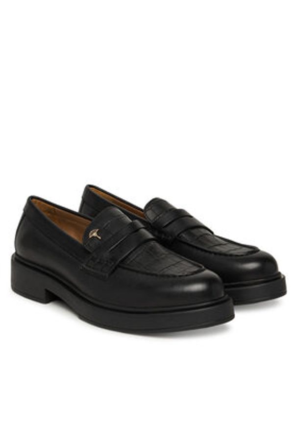 JOOP! Loafersy Coccodrilo Misto 4140008274-900 Czarny. Kolor: czarny. Materiał: skóra