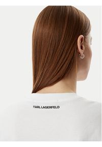 Karl Lagerfeld - KARL LAGERFELD T-Shirt B2W17081 Biały Regular Fit. Typ kołnierza: dekolt w karo. Kolor: biały. Materiał: bawełna #2