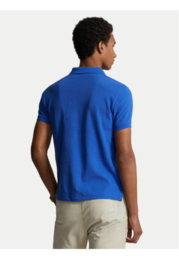 Polo Ralph Lauren Polo 710782592011 Niebieski Custom Slim Fit. Typ kołnierza: polo. Kolor: niebieski. Materiał: bawełna