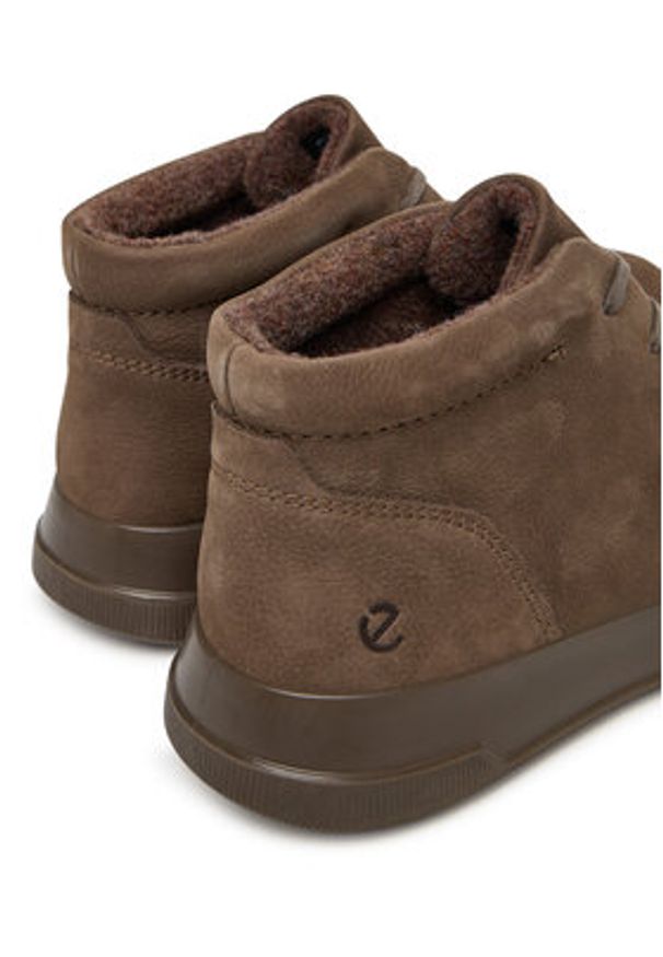 ecco - ECCO Trzewiki 22383302559 Szary. Kolor: szary. Materiał: skóra, zamsz