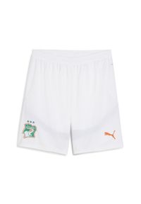 Puma - Męskie szorty Wybrzeże Kości Słoniowej 2025 PUMA White Dark Myrtle Green. Kolor: zielony, biały, wielokolorowy. Sport: piłka nożna