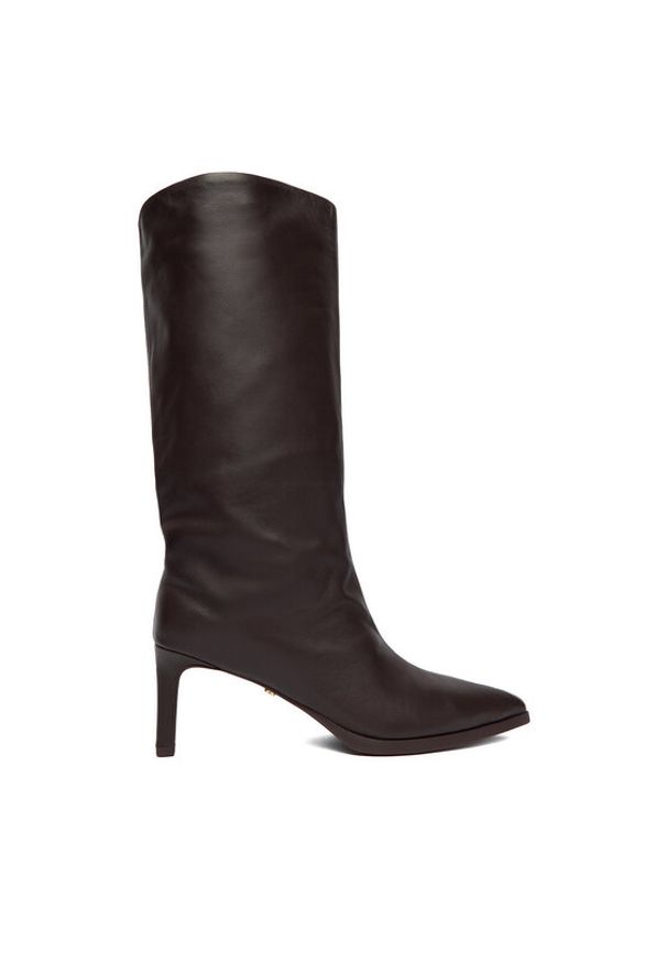 Gino Rossi - GINO ROSSI Kozaki EO-SLT2636-1203-3R Brązowy. Kolor: brązowy. Materiał: skóra