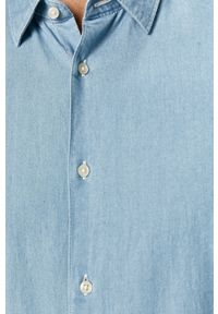 Tommy Hilfiger Tailored - Koszula bawełniana. Typ kołnierza: kołnierzyk klasyczny. Kolor: niebieski. Materiał: bawełna. Wzór: gładki. Styl: klasyczny #5