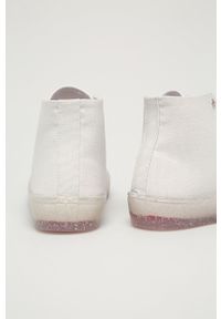 Love Moschino - Trampki. Nosek buta: okrągły. Zapięcie: sznurówki. Kolor: biały. Materiał: guma #3