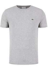 Lacoste T-Shirt TH6709 Szary Regular Fit. Kolor: szary. Materiał: bawełna #3