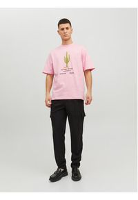 Jack & Jones - Jack&Jones T-Shirt Grocery 12230754 Różowy Oversize. Kolor: różowy. Materiał: bawełna #6