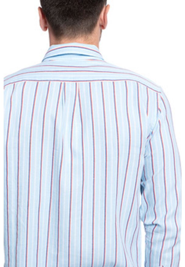 Wrangler - KOSZULA MĘSKA WRANGLER LS 1PKT BUTTON DOWN CERULEAN BLUE W5A34SXVT 112130013. Typ kołnierza: button down