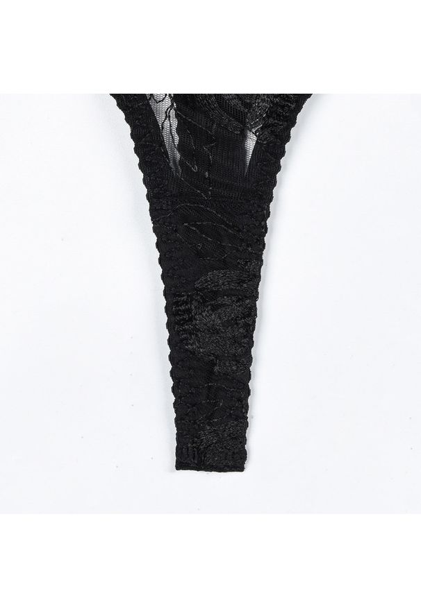 Intica - Komplet bielizny koronkowej w stylu vintage na specjalne okazje Phung. Kolor: czarny. Materiał: koronka. Wzór: aplikacja