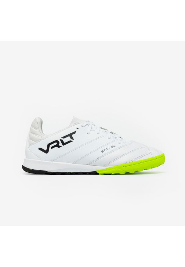 KIPSTA - Buty piłkarskie Kipsta Viralto II Matador TF skórzane. Kolor: biały, żółty, wielokolorowy, zielony. Materiał: skóra. Szerokość cholewki: normalna. Sport: piłka nożna