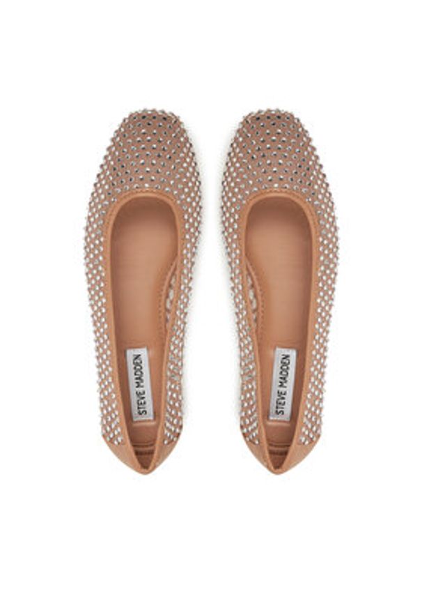 Steve Madden Baleriny Auden SM11003566 Beżowy. Kolor: beżowy. Materiał: materiał