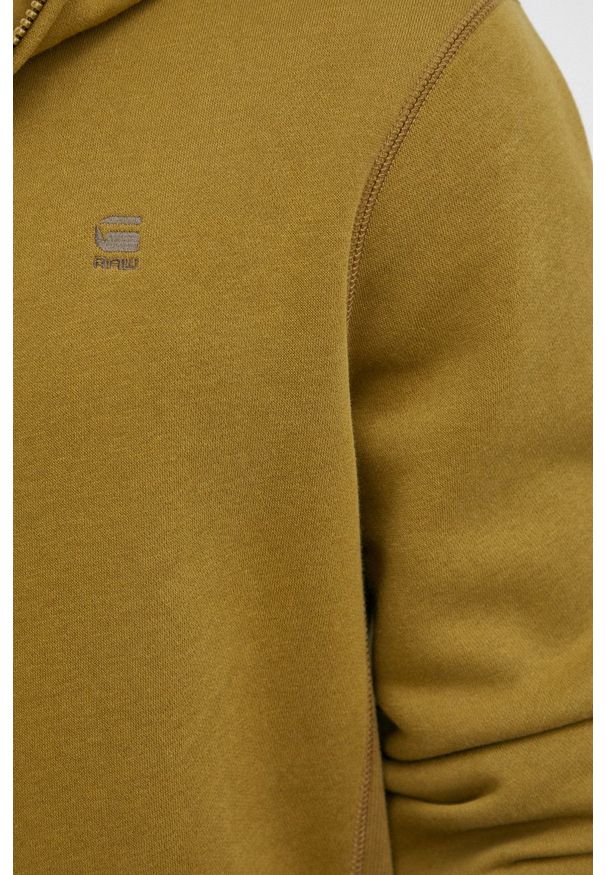 G-Star RAW - G-Star Raw - Bluza D16122.C235. Okazja: na co dzień. Typ kołnierza: kaptur. Kolor: zielony. Wzór: gładki. Styl: casual