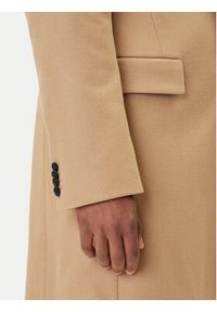 Hugo - HUGO Płaszcz wełniany Migor2541 50546528 Beżowy Slim Fit. Kolor: beżowy. Materiał: wełna #7