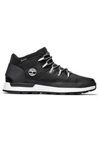 Buty do chodzenia męskie Timberland Sprint Trekker Mid WP. Zapięcie: sznurówki. Kolor: czarny, biały, wielokolorowy. Materiał: syntetyk, materiał. Szerokość cholewki: normalna. Sport: bieganie, turystyka piesza