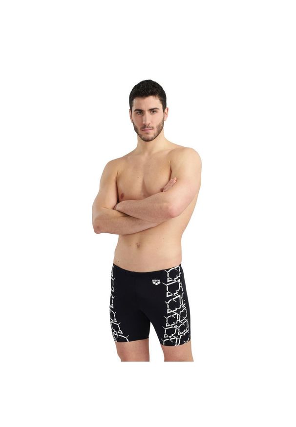 Spodenki treningowe Arena SWIM MID JAMMER GRAPHIC BLACK 9-105. Kolor: czarny