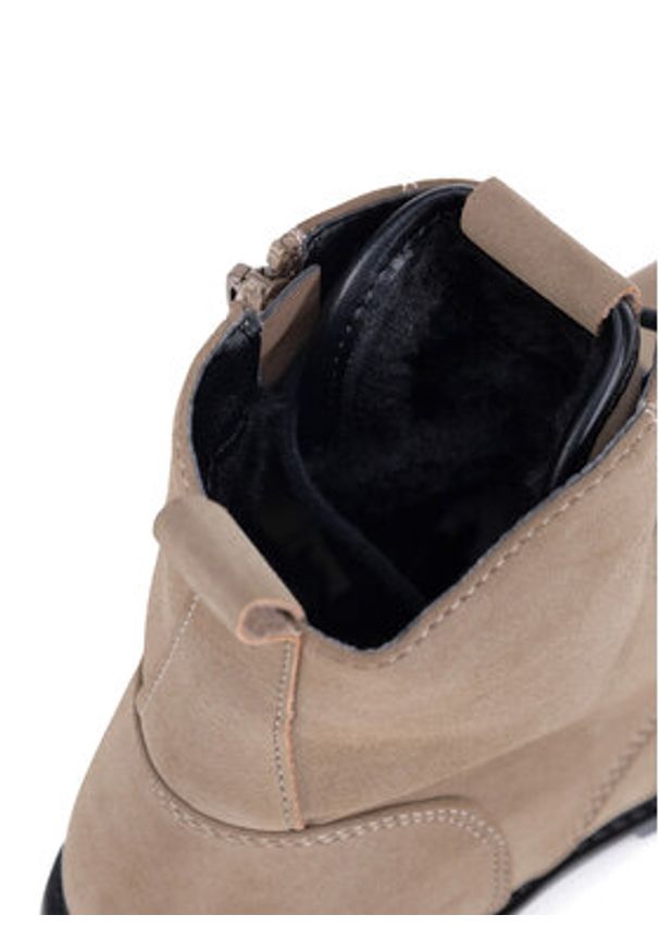 Clara Barson Trzewiki WS2971-33 Beżowy. Kolor: beżowy. Materiał: materiał