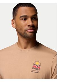 columbia - Columbia T-Shirt Explorers Canyon™ 2036451 Beżowy Regular Fit. Kolor: beżowy. Materiał: bawełna #4