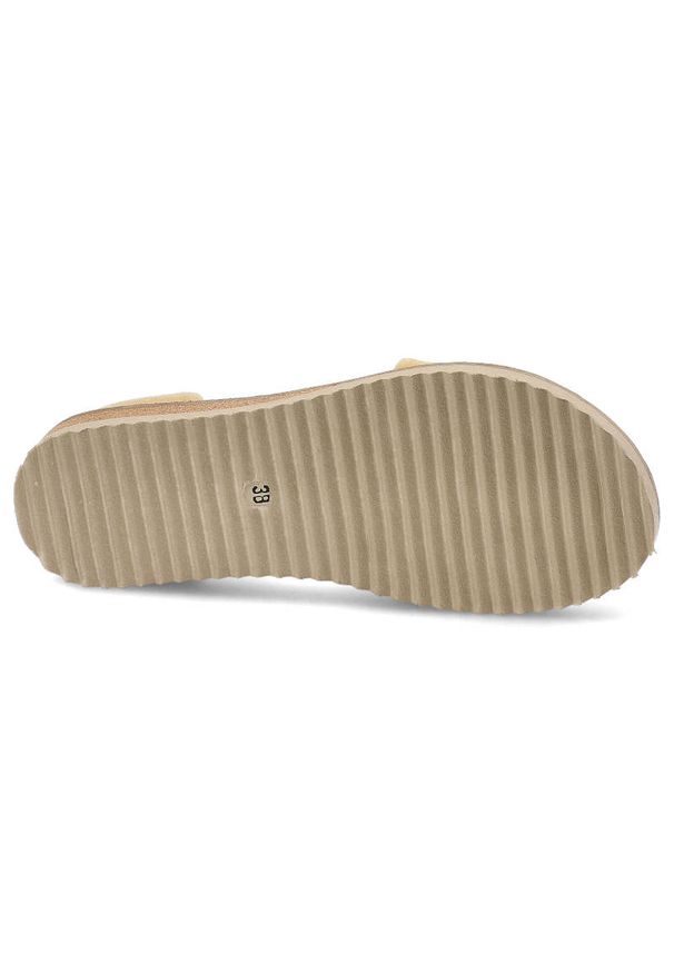 Żółte Sandały Artiker Wygodne Skórzane Buty. Okazja: na co dzień, na spacer. Nosek buta: otwarty. Kolor: żółty. Materiał: skóra. Sezon: lato. Styl: casual, elegancki