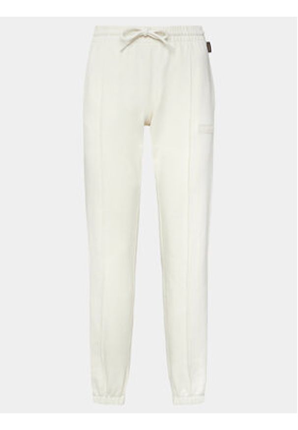 Napapijri Spodnie dresowe Iaato NP0A4HOA Écru Regular Fit. Materiał: bawełna