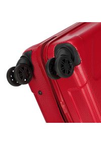 Wittchen - Duża walizka z polikarbonu żłobiona. Kolor: czerwony. Materiał: guma #6