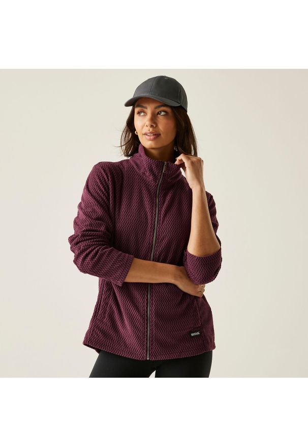 Regatta - Polar damski rozsuwany Heidy. Kolor: fioletowy. Materiał: polar