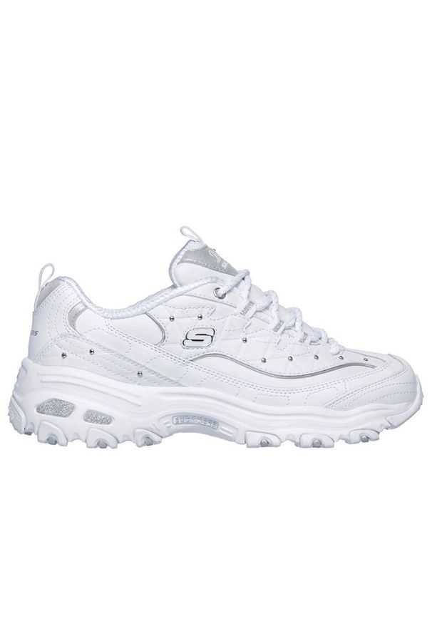 skechers - Buty damskie Skechers D'Lites Glamour Feels 13087WSL - białe. Zapięcie: sznurówki. Kolor: biały. Materiał: guma, skóra. Szerokość cholewki: normalna. Model: Skechers Sport