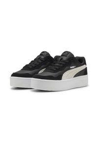 Puma - Damskie sneakersy Court Lally Skye z zamszu PUMA. Kolor: czarny, biały, wielokolorowy. Materiał: zamsz. Sport: turystyka piesza, tenis
