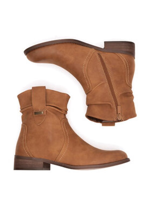 Clara Barson Kowbojki WS23280-01 Brązowy. Kolor: brązowy. Materiał: materiał