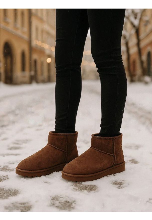 Sinsay - Śniegowce z domieszką wełny - brązowy. Kolor: brązowy. Materiał: wełna