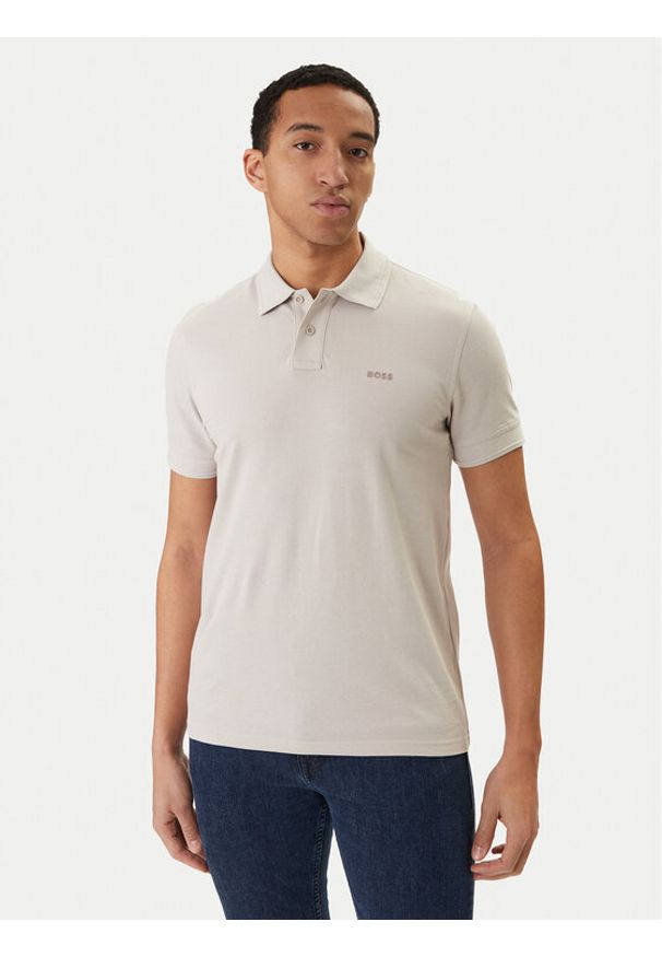 BOSS Polo Prime 50507813 Beżowy Regular Fit. Typ kołnierza: polo. Kolor: beżowy. Materiał: bawełna