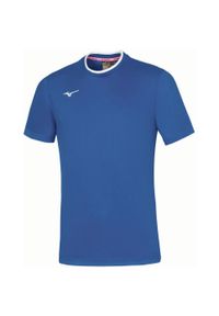 Koszulka Mizuno. Kolor: niebieski, wielokolorowy, biały. Sport: fitness #2