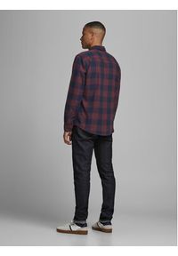 Jack & Jones - Jack&Jones Koszula 12181602 Granatowy Slim Fit. Kolor: niebieski. Materiał: bawełna