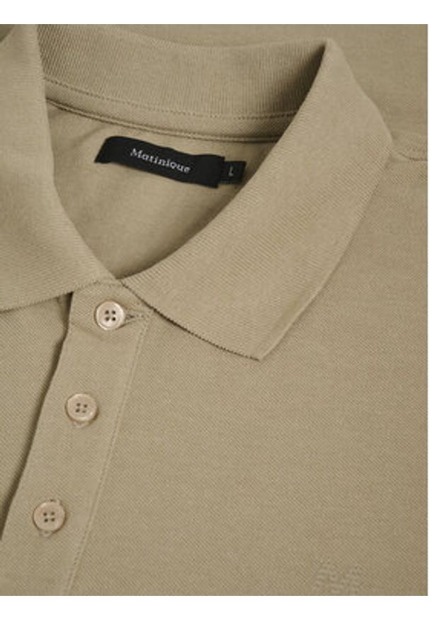 Matinique Polo 30206461 Beżowy Regular Fit. Typ kołnierza: polo. Kolor: beżowy. Materiał: bawełna