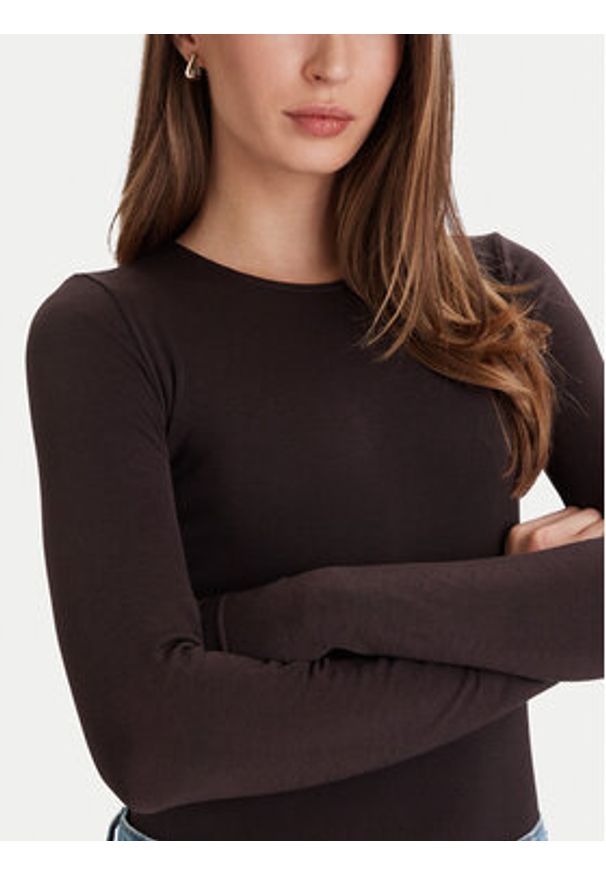 Wolford Body Berlin 75087 Brązowy Slim Fit. Kolor: brązowy. Materiał: bawełna, syntetyk