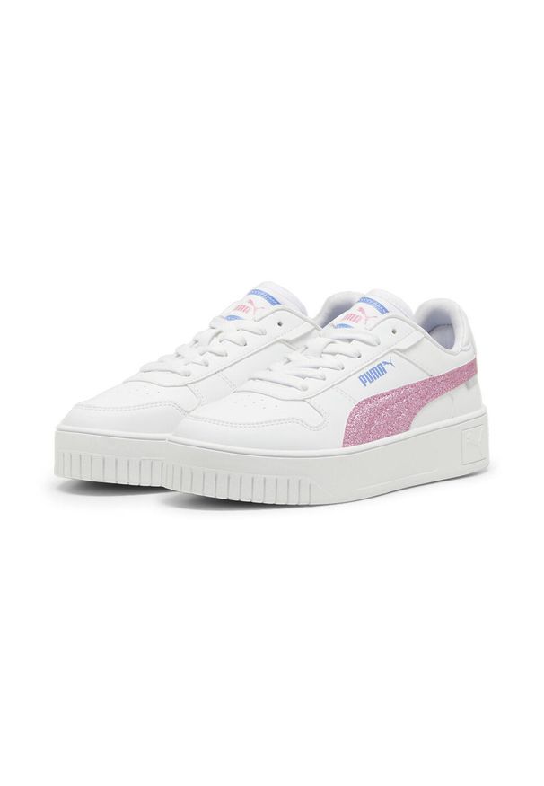 Trenerzy damscy Puma Carina Street Deep Dive. Zapięcie: sznurówki. Kolor: biały, wielokolorowy, różowy, niebieski. Materiał: materiał, syntetyk. Szerokość cholewki: normalna. Sport: turystyka piesza